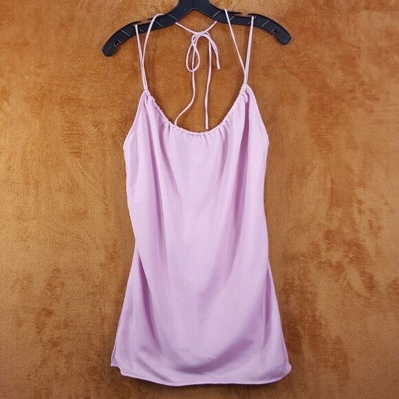 LOVERS FRIENDS Womens Dress XXS Lavender Mini Drawstring Neckline Slip WILTON - Picture 3 of 10